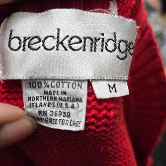 Breckenridge Womens Vintage 90s Western Cottage Bandana Knit Tunic Sweater M - Picture 9 of 12